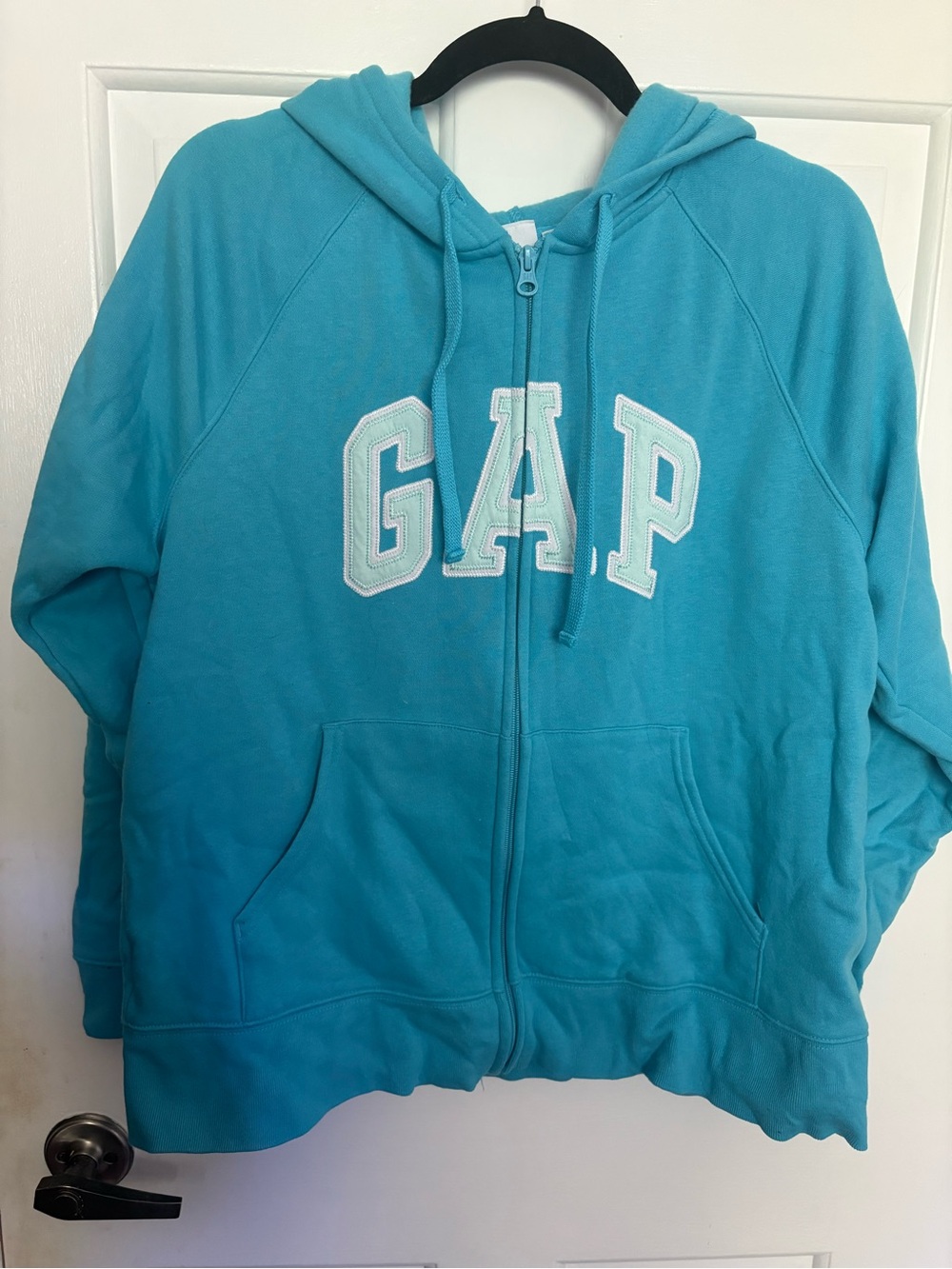 GAP Aqua Blue Zip-Up Hoodie Jacket